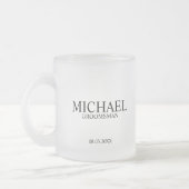 Moderne persoonlijke Groomsman Matglas Koffiemok (Links)