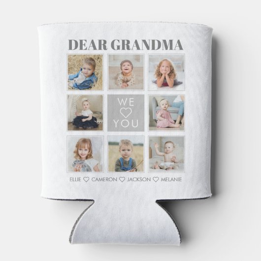 Moderne persoonlijke grootmoeder we houden van je  blikjeskoeler (Achterkant)