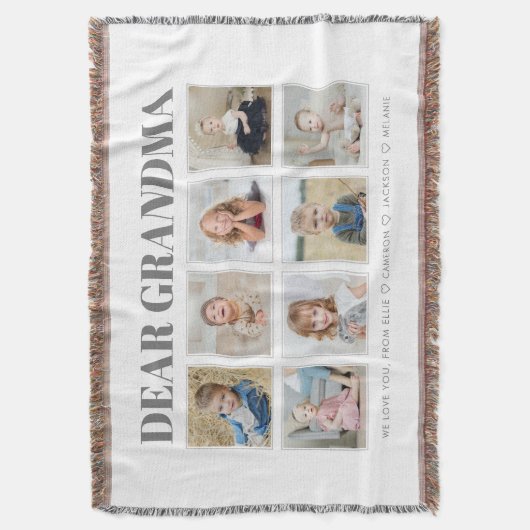 Moderne persoonlijke grootmoeder we houden van je  deken (Voorkant Verticaal)