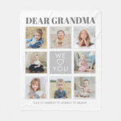 Moderne persoonlijke grootmoeder we houden van je  fleece deken (Voorkant)