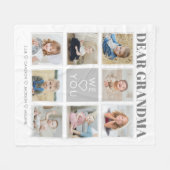 Moderne persoonlijke grootmoeder we houden van je  fleece deken (Voorkant (Horizontaal))