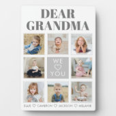 Moderne persoonlijke grootmoeder we houden van je  fotoplaat (voorkant)