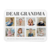 Moderne persoonlijke grootmoeder we houden van je  magneet (Horizontaal)