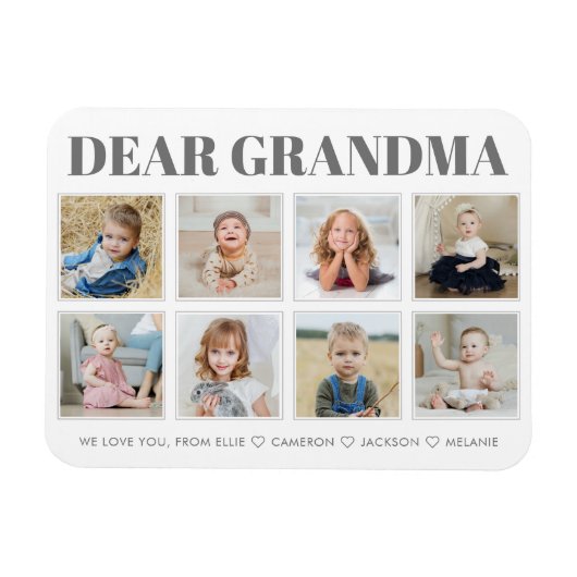 Moderne persoonlijke grootmoeder we houden van je magneet (Horizontaal)