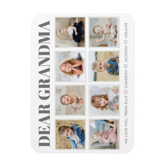 Moderne persoonlijke grootmoeder we houden van je  magneet (Verticaal)