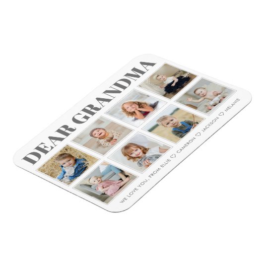 Moderne persoonlijke grootmoeder we houden van je magneet (Linkerzijde)