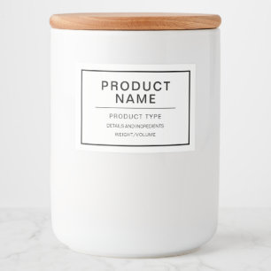 Moderne persoonlijke homemade-productlabel voedselcontainer etiket