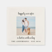 Moderne persoonlijke hondenfoto servet (Voorkant)