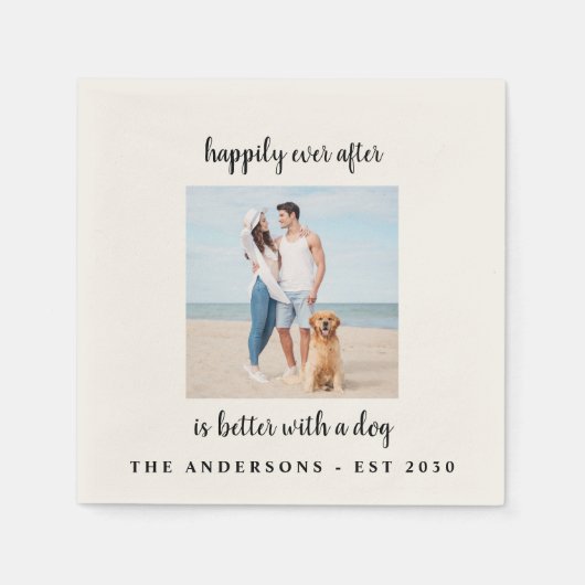 Moderne persoonlijke hondenfoto servet (Voorkant)