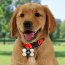 Moderne persoonlijke hondennaam zwart-wit