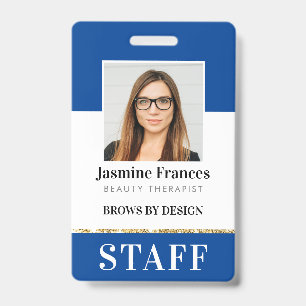 MODERNE PERSOONLIJKE IDENTIFICATIEKAART werk chic  Badge