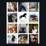 Moderne persoonlijke installagramfoto-inklage poster<br><div class="desc">Een prachtig, modern cadeau voor elk paardenliefhebber: Een aangepast, trendy Instagram fotocollage poster met je persoonlijke boodschap en naam naast 11 van je persoonlijke, favoriete afbeeldingen. Het ontwerp is voorzien van een silhouet van een paard met moderne typografie die de minimale lay-out aanvult. De achtergrondkleur kan worden aangepast onder "personaliseren"....</div>