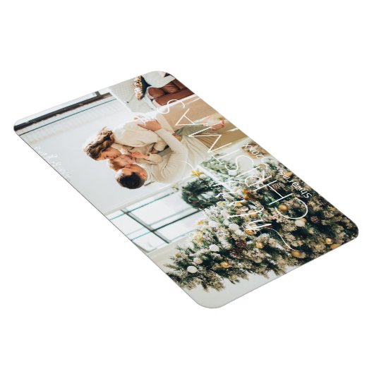 Moderne persoonlijke kerstvakantiefamilie magneet (Rechterzijde)