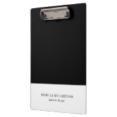 Moderne persoonlijke kleurenblok zwart-wit klembord (Links)