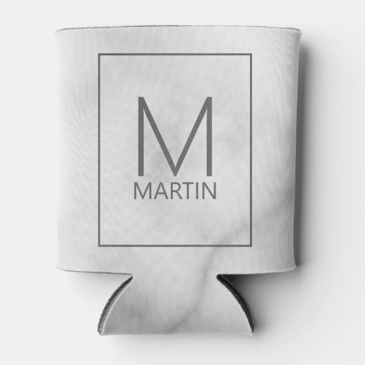 Moderne persoonlijke Koelbox voor monogram en naam Blikjeskoeler (Voorkant)