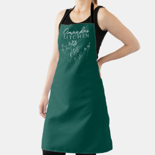 Moderne Persoonlijke Kruiden Apron in Bosgroen Schort