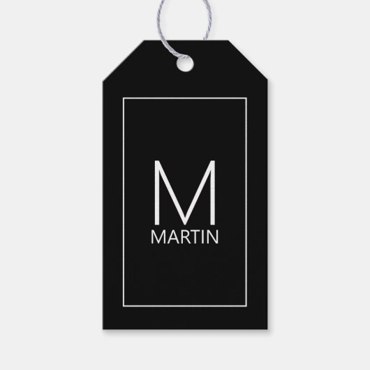 Moderne persoonlijke Labels voor monogram en naam Cadeaulabel (Voorkant)