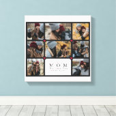 Moderne persoonlijke liefde Je moeder 8 Foto colla Canvas Afdruk (Insitu (Houten vloer))