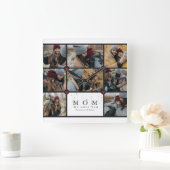 Moderne persoonlijke liefde Je moeder 8 Foto colla Vierkante Klok (Huis)