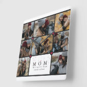 Moderne persoonlijke liefde Je moeder 8 Foto colla Vierkante Klok (Hoek)