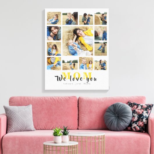 Moderne persoonlijke liefde voor je moeder foto va canvas afdruk (Insitu (Woonkamer))