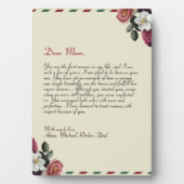 Moderne persoonlijke liefdesbrief fotoplaat (voorkant)