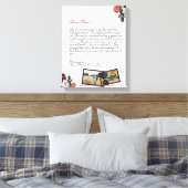 Moderne persoonlijke liefdesbrief met handgeschrev canvas afdruk (Insitu (Slaapkamer))