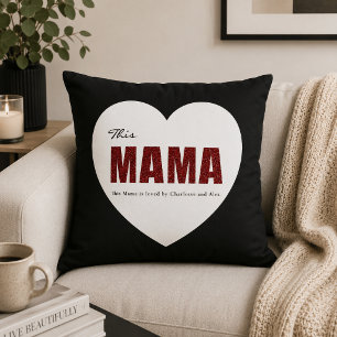 Moderne Persoonlijke Mama Hart Kussen