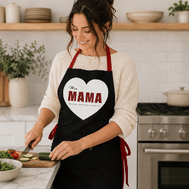 Moderne Persoonlijke Mama Hart Schort