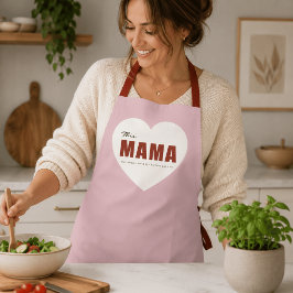 Moderne Persoonlijke Mama Hart Schort