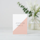 Moderne, persoonlijke minimalistische Sjabloon Visitekaartje (Staand voorkant)