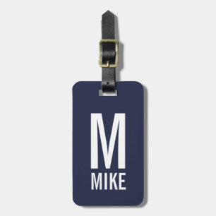 Moderne persoonlijke monogram en naam bagagelabel