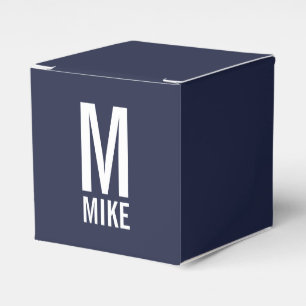 Moderne persoonlijke monogram en naam bedankdoosjes
