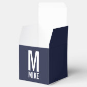 Moderne persoonlijke monogram en naam bedankdoosjes (Geopend)