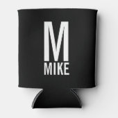 Moderne persoonlijke monogram en naam blikjeskoeler (Voorkant)