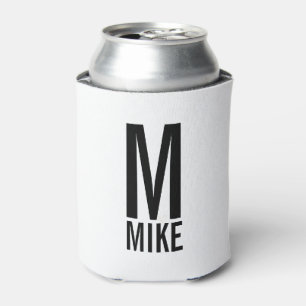 Moderne persoonlijke monogram en naam blikjeskoeler