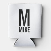 Moderne persoonlijke monogram en naam blikjeskoeler (Voorkant)