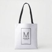 Moderne persoonlijke monogram en naam Bridesmaid Tote Bag (Voorkant)