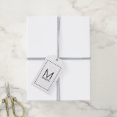 Moderne persoonlijke monogram en naam cadeaulabel (Met Touw)