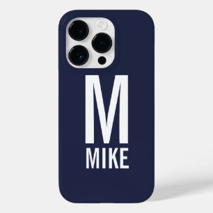 Moderne persoonlijke monogram en naam Case-Mate iPhone 14 pro hoesje
