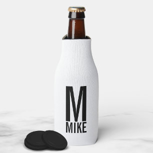 Moderne persoonlijke monogram en naam flesjeskoeler