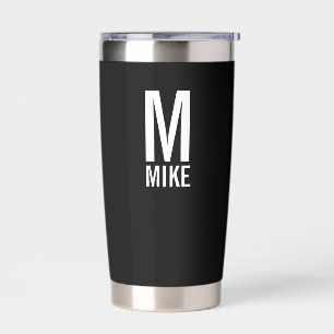 Moderne persoonlijke monogram en naam geïsoleerde drinkbeker