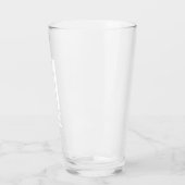 Moderne persoonlijke monogram en naam glas (Links)