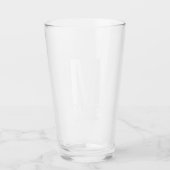 Moderne persoonlijke monogram en naam glas (Voorkant)