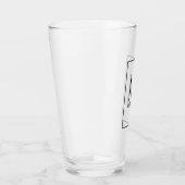 Moderne persoonlijke monogram en naam glas (Rechts)