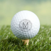 Moderne persoonlijke monogram en naam Golf Balls Golfballen (Insitu Shirt)