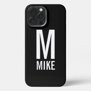 Moderne persoonlijke monogram en naam iPhone 13 pro max hoesje