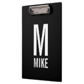 Moderne persoonlijke monogram en naam klembord (Links)