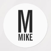 Moderne persoonlijke monogram en naam labels (Design 2)
