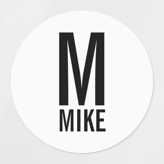 Moderne persoonlijke monogram en naam labels (Design 1)